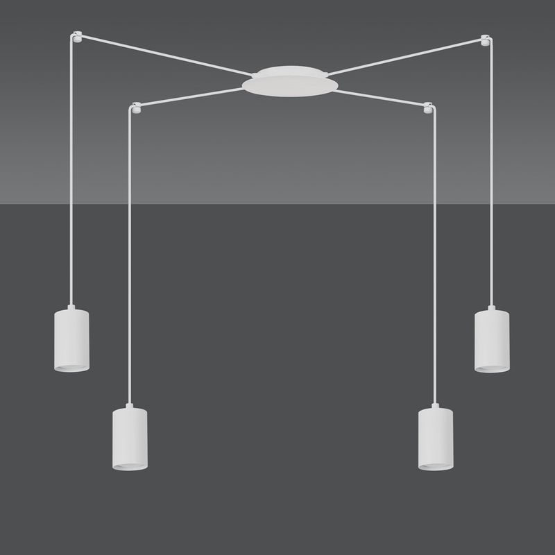 Emibig Lighting Taklampa TRAKER 4 VIT/VIT