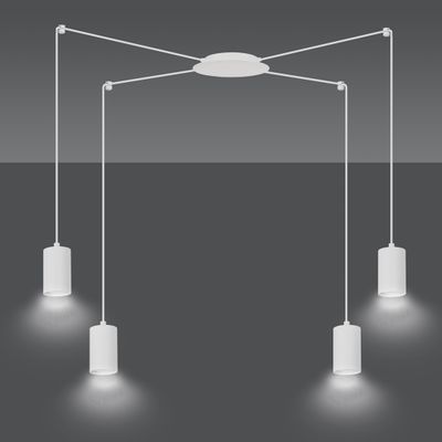 Emibig Lighting Taklampa TRAKER 4 VIT/VIT