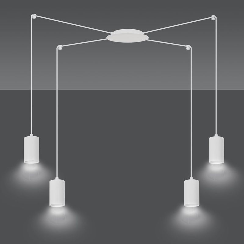 Emibig Lighting Taklampa TRAKER 4 VIT/VIT