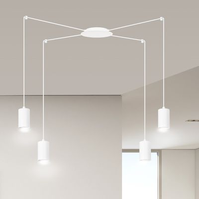 Emibig Lighting Taklampa TRAKER 4 VIT/VIT