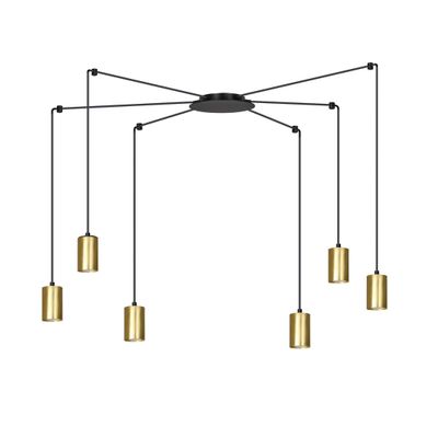 Emibig Lighting Taklampa TRAKER 6 BL/GULD