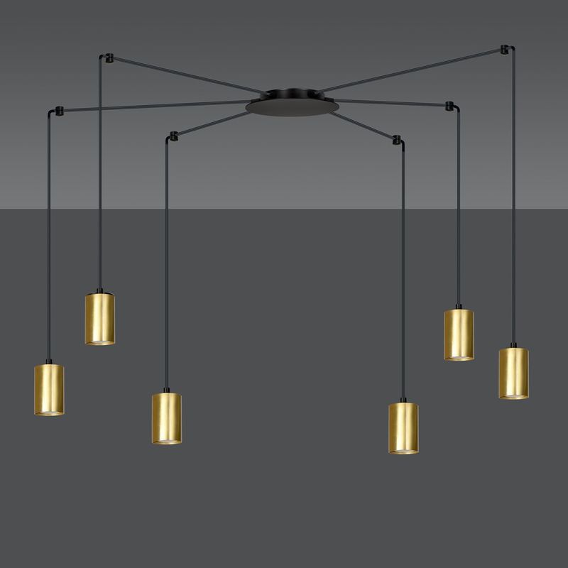 Emibig Lighting Taklampa TRAKER 6 BL/GULD