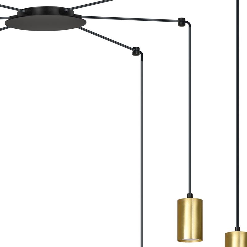 Emibig Lighting Taklampa TRAKER 6 BL/GULD