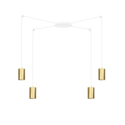 Emibig Lighting Taklampa TRAKER 4 VIT/GULD