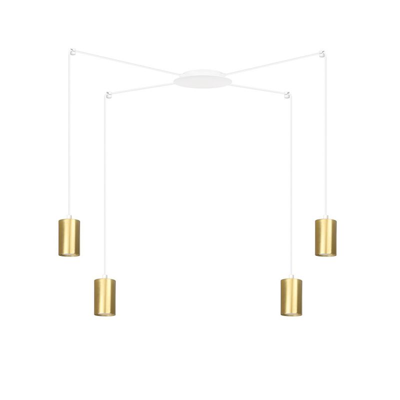 Emibig Lighting Taklampa TRAKER 4 VIT/GULD
