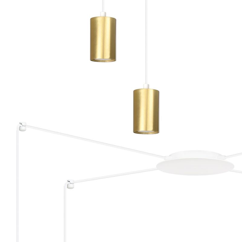 Emibig Lighting Taklampa TRAKER 4 VIT/GULD