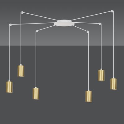Emibig Lighting TRAKER 6 VIT/GULD