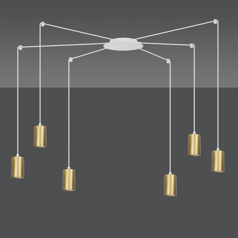 Emibig Lighting TRAKER 6 VIT/GULD