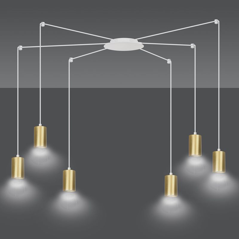 Emibig Lighting TRAKER 6 VIT/GULD