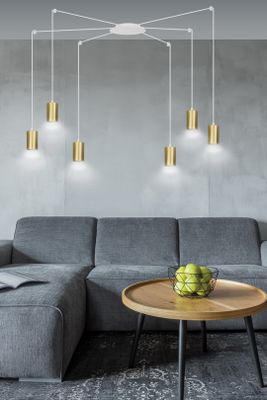Emibig Lighting TRAKER 6 VIT/GULD