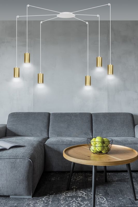 Emibig Lighting TRAKER 6 VIT/GULD