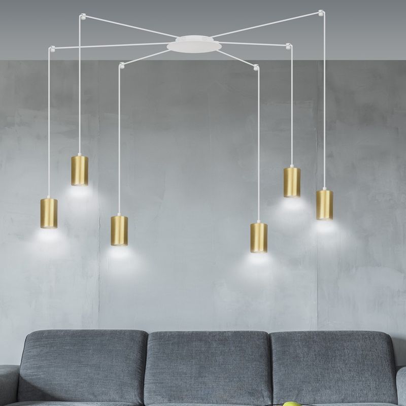 Emibig Lighting TRAKER 6 VIT/GULD