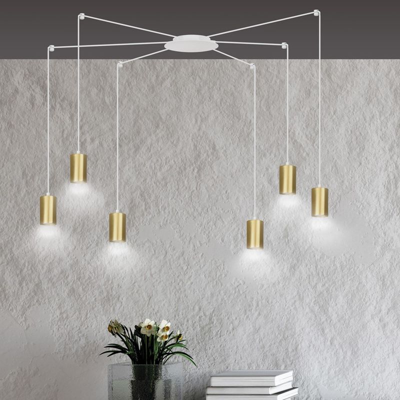 Emibig Lighting TRAKER 6 VIT/GULD