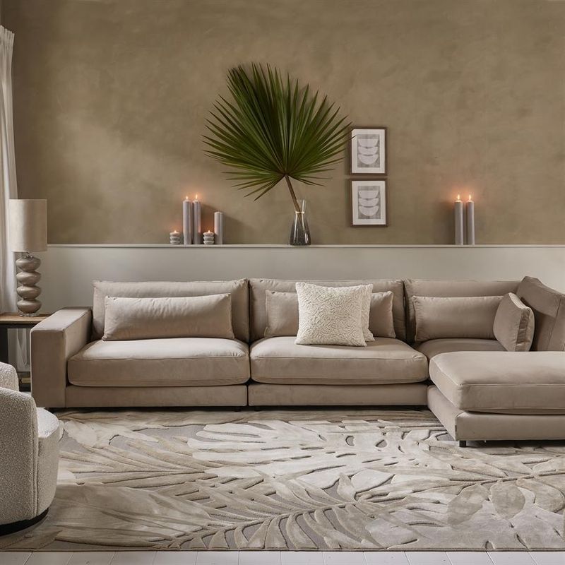 Riviera Maison Palmera matta 230x160 cm gräddvit