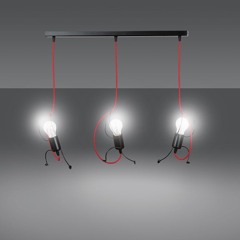 Emibig Lighting Taklampa BOBI 3 SVART