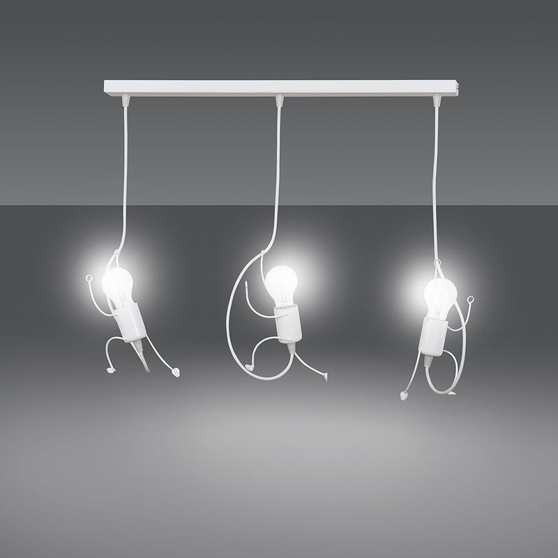 Emibig Lighting Taklampa BOBI 3 VIT