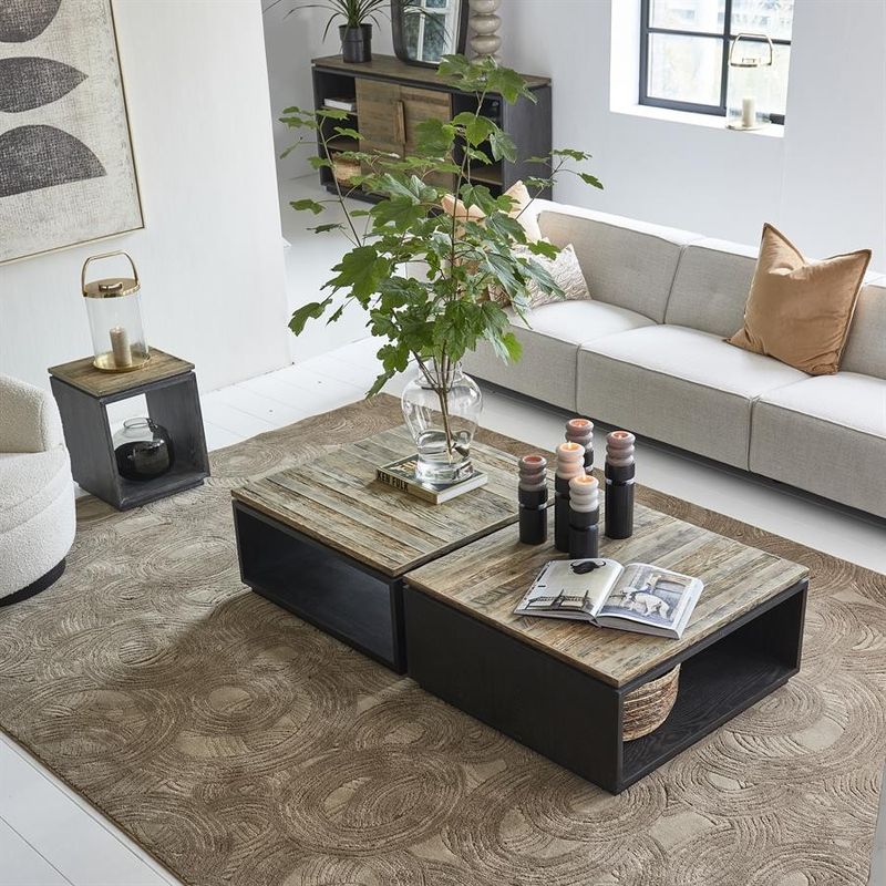 Riviera Maison Delfina matta 230x160 cm mullvadsbrun