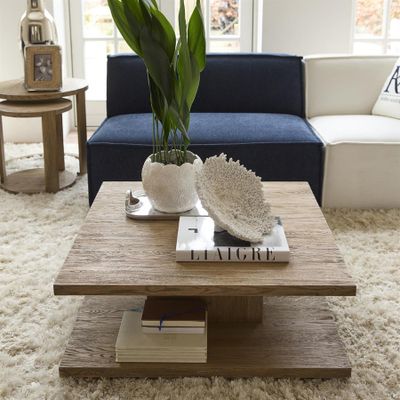 Riviera Maison Vermont soffbord 90x90 cm brun