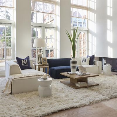 Riviera Maison Vermont soffbord 90x90 cm brun
