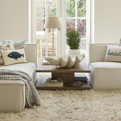 Riviera Maison Vermont soffbord 90x90 cm brun