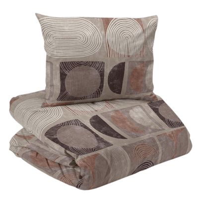Redlunds Como Bäddset Beige Cognac 150x210 cm