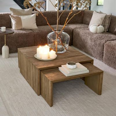 Riviera Maison Sant Mateu soffbordsset brun