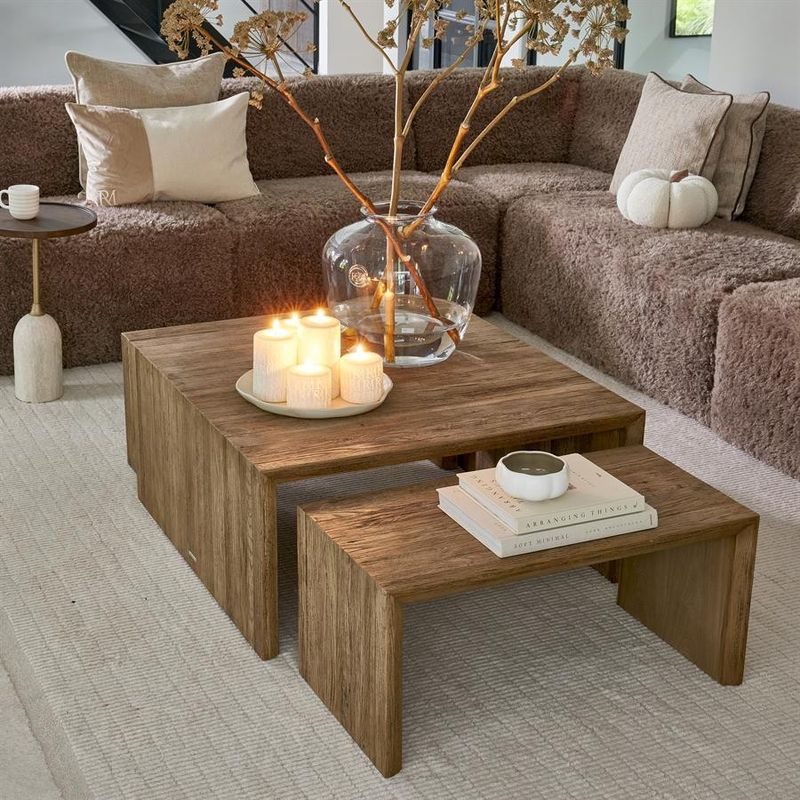 Riviera Maison Sant Mateu soffbordsset brun