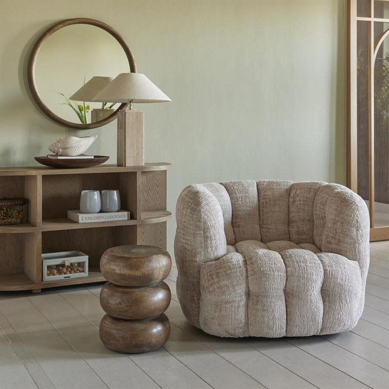 Riviera Maison Isola spegel 80 cm brun