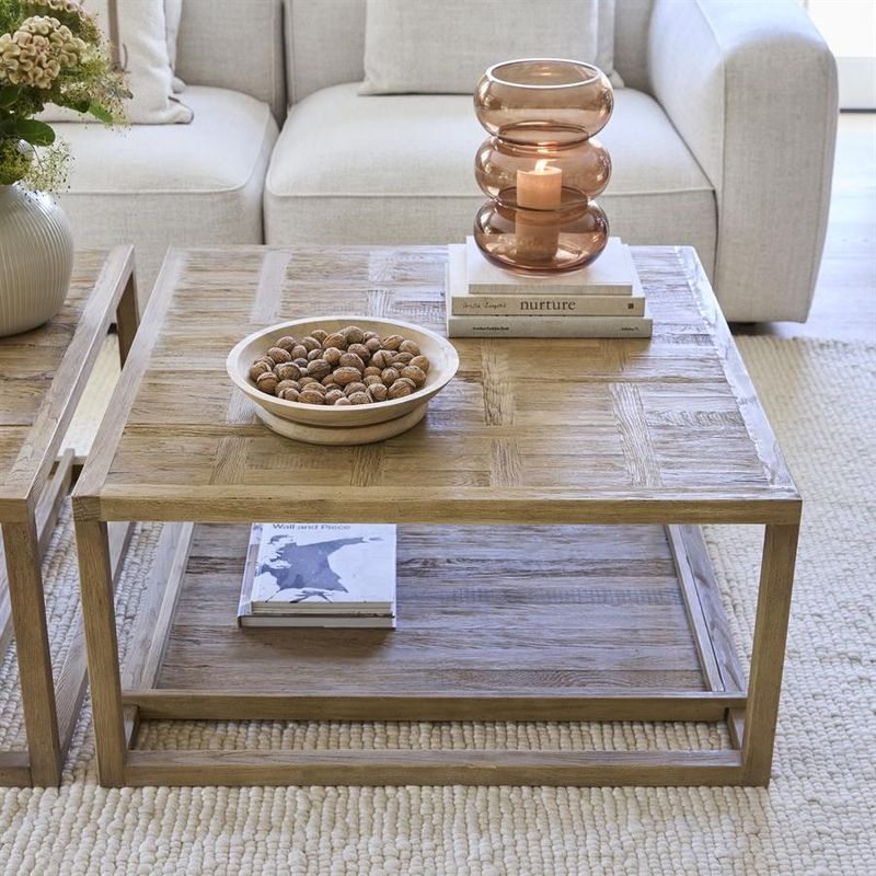 Riviera Maison Fraser Island soffbord 90x90 cm brun