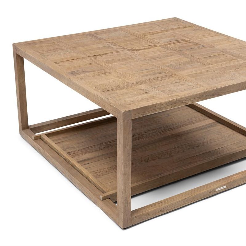 Riviera Maison Fraser Island soffbord 90x90 cm brun