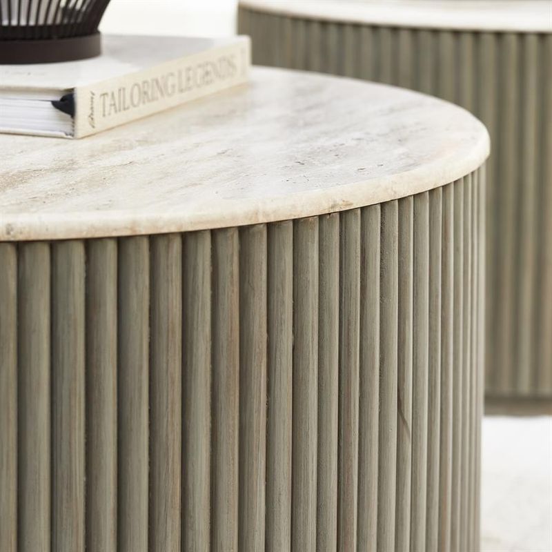 Riviera Maison Villanova soffbord 80 cm beige