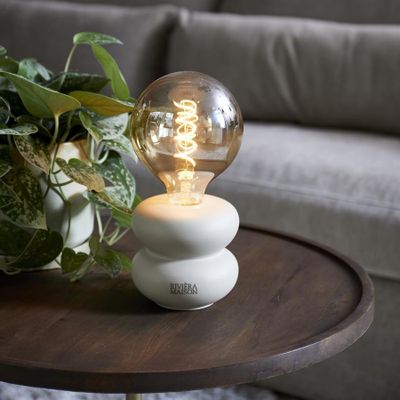 Riviera Maison Finley bordslampa linnefärgad