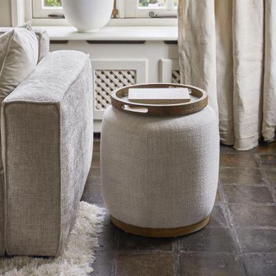 Riviera Maison Babylon sidobord med bricka vit