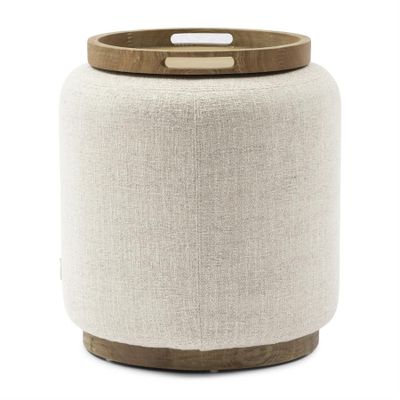 Riviera Maison Babylon sidobord med bricka vit