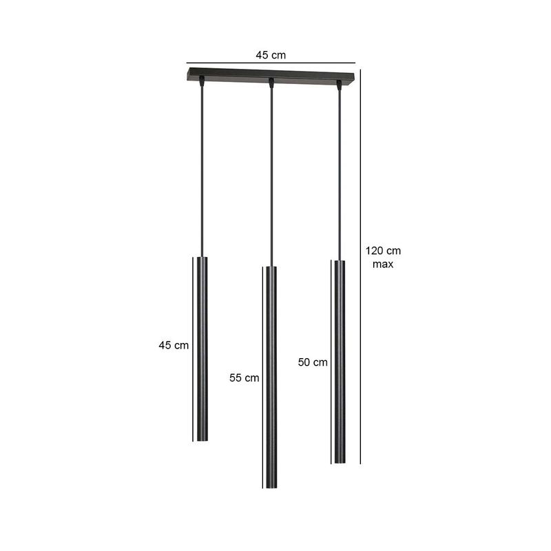 Emibig Lighting Taklampa SELTER 3 SVART