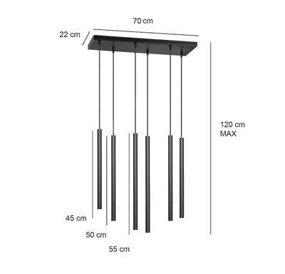 Emibig Lighting Taklampa SELTER 6 SVART