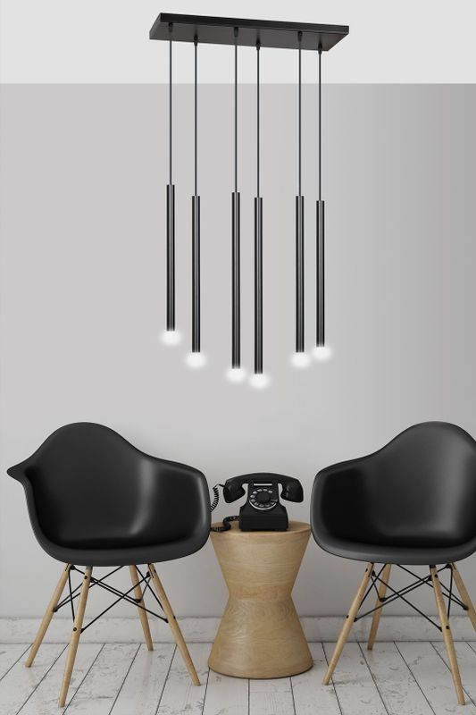 Emibig Lighting Taklampa SELTER 6 SVART