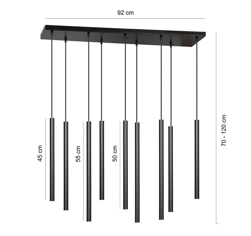 Emibig Lighting Taklampa SELTER 9 SVART