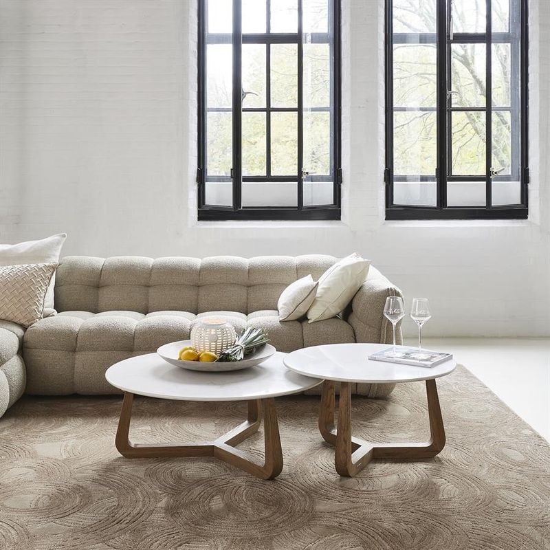Riviera Maison Casone soffbord 90 cm benvit