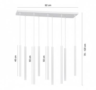 Emibig Lighting Taklampa SELTER 9 VIT