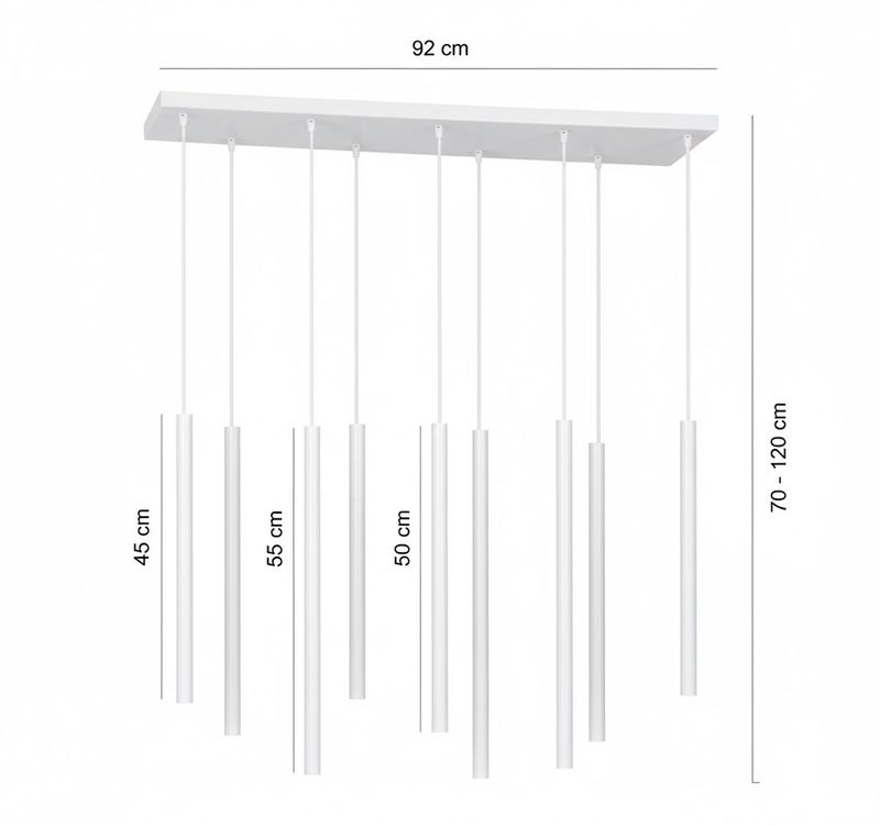 Emibig Lighting Taklampa SELTER 9 VIT