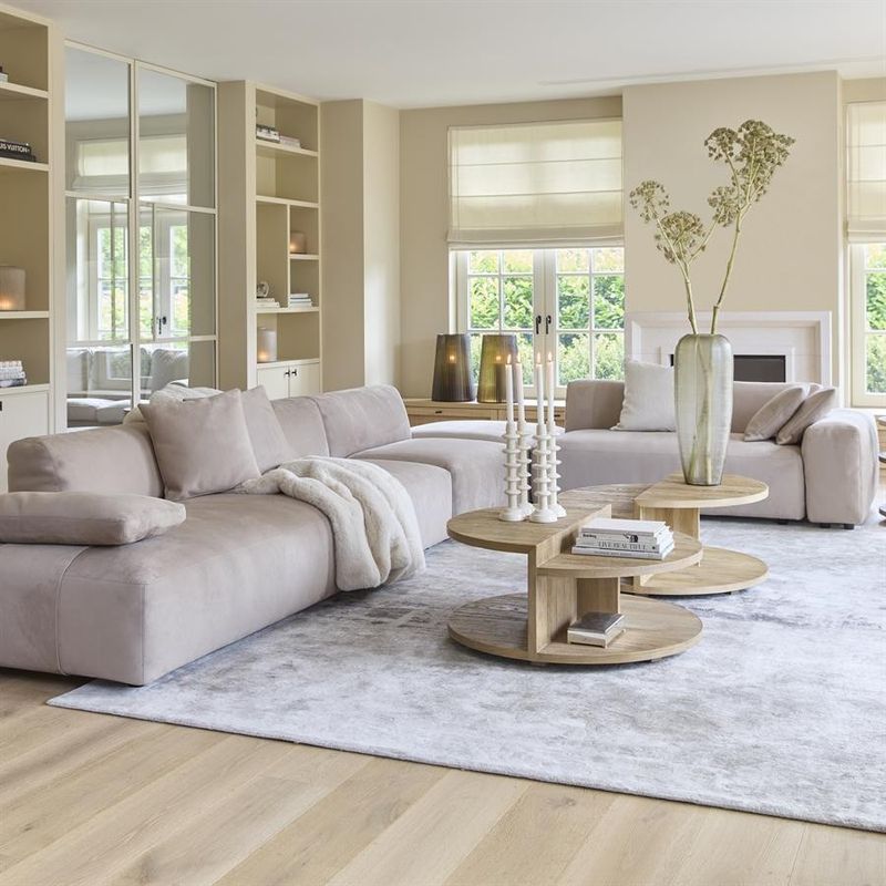 Riviera Maison Heather pläd 180x130 cm benvit