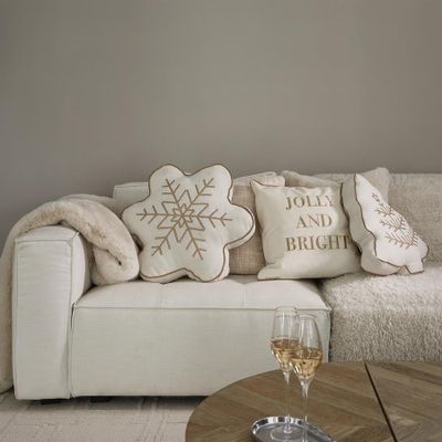 Riviera Maison Heather pläd 180x130 cm benvit
