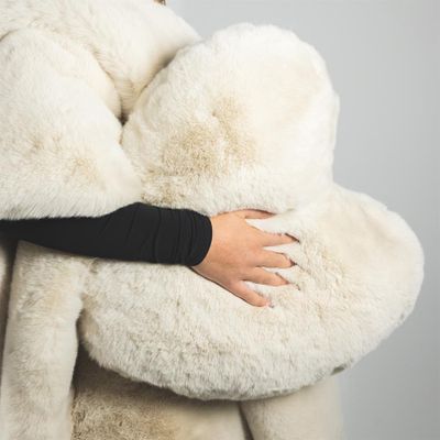 Riviera Maison Heather Heart prydnadskudde benvit