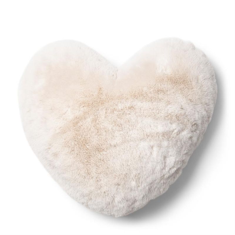 Riviera Maison Heather Heart prydnadskudde benvit