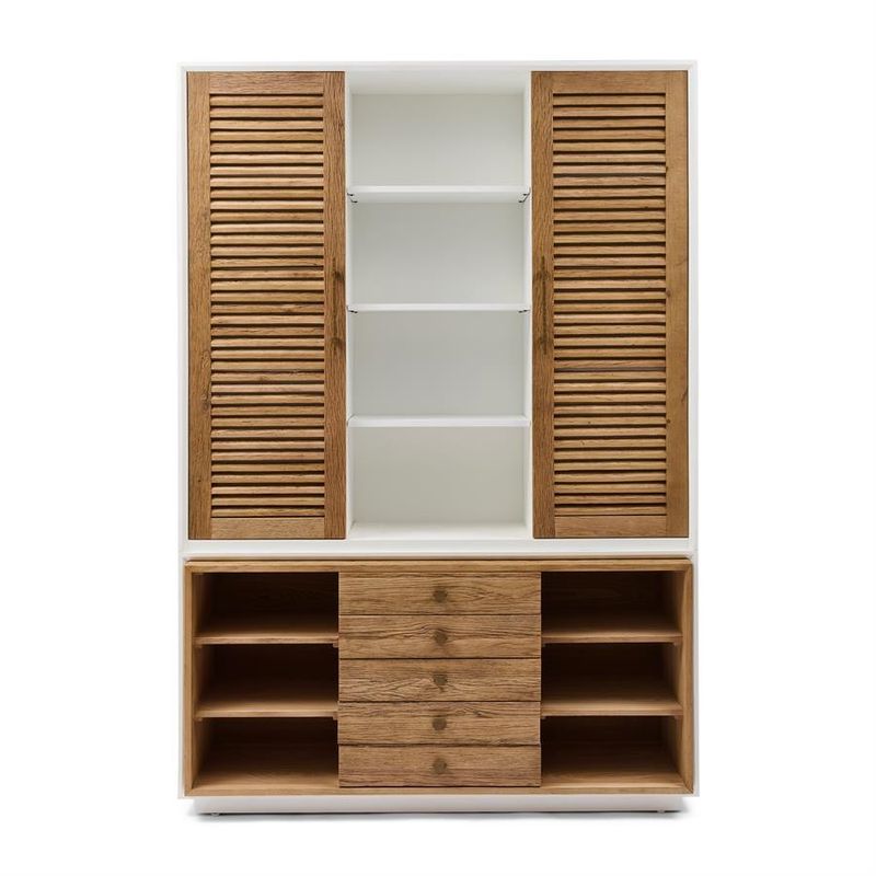 Riviera Maison Lake House skåp 156x48x230 cm vit