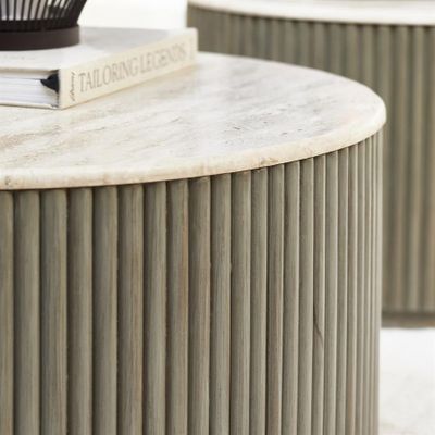 Riviera Maison Villanova soffbord 60 cm beige