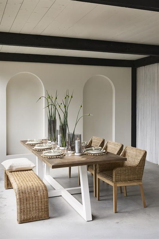 Riviera Maison Gassin matstol med armstöd natur
