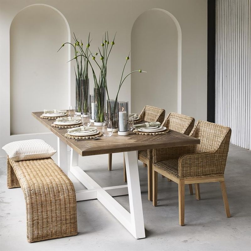 Riviera Maison Gassin matstol med armstöd natur