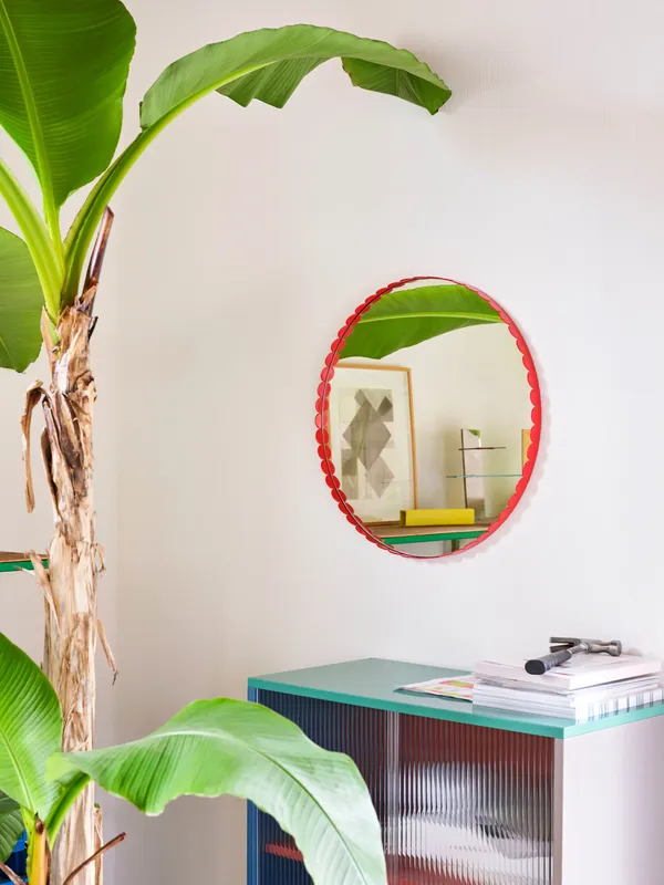 HAY Arcs Mirror spegel Red, rund